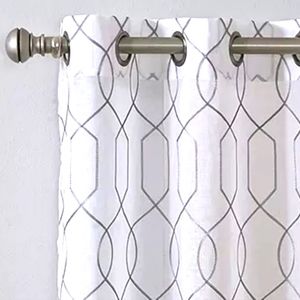 4-Sheer Broyhill geometric curtains